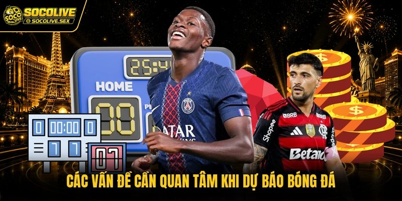 Các vấn đề cần quan tâm khi dự báo bóng đá