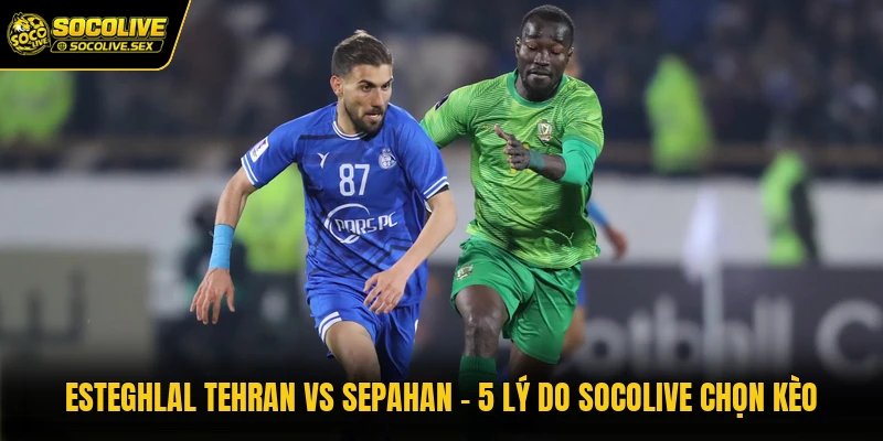 Esteghlal Tehran Vs Sepahan - Lý Do Socolive Chọn Kèo